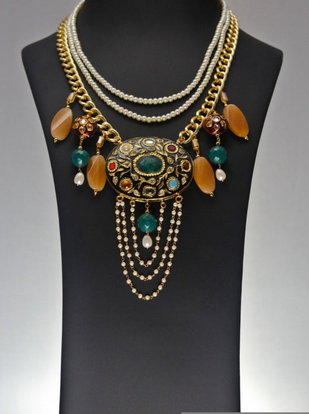 One Row Pearl Set